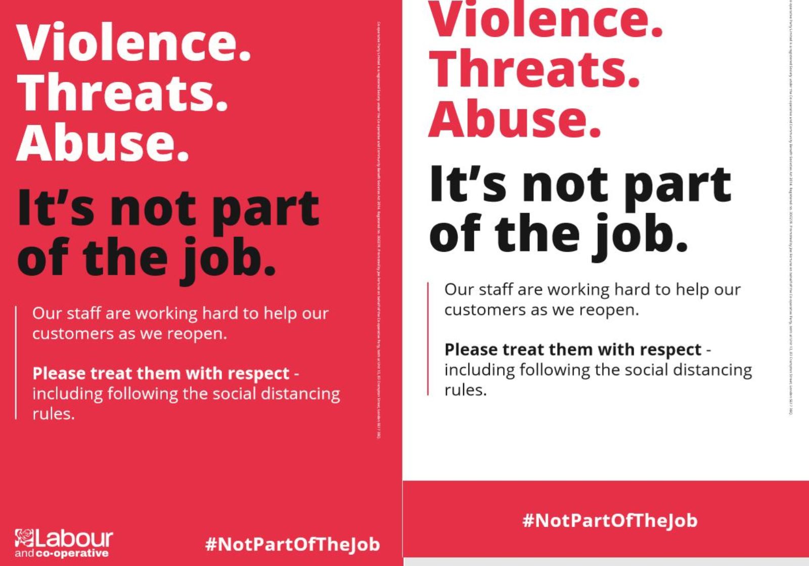 "Not Part of The Job" Campaign Poster